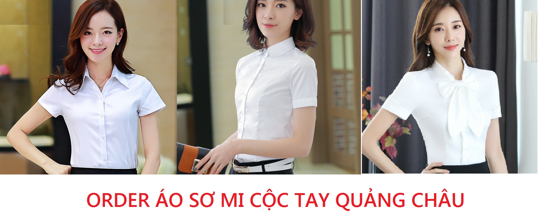 Order áo sơ mi cộc tay Quảng Châu mẫu mã đẹp trên Taobao
